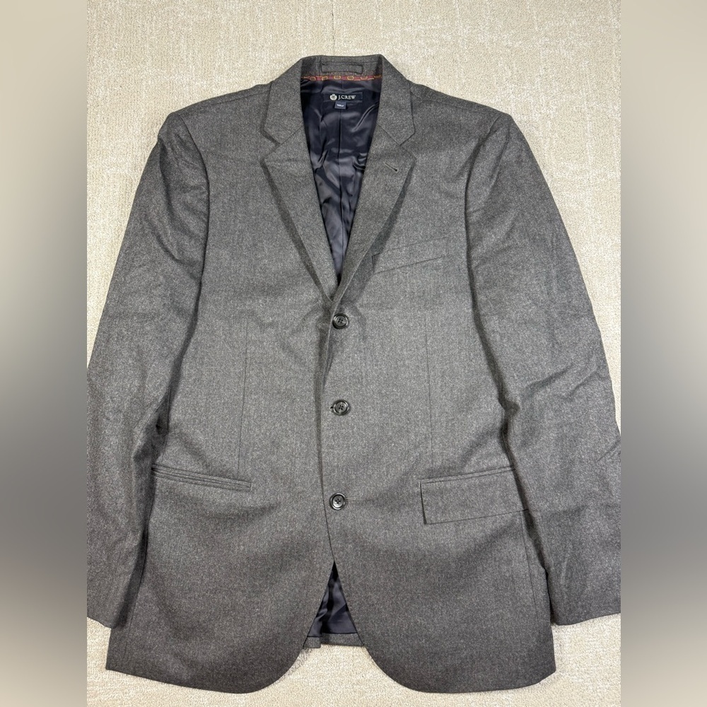 J. Crew Ludlow Italian Wool Mens Gray Blazer Suit Coat Jacket Size 40R